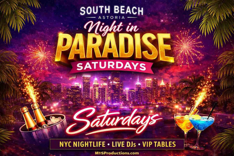 Event - Night in Paradise Saturdays at South Beach Astoria – May 16 - Astoria, New York - 16 de mayo de 2026 | concert tickets