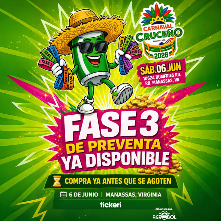 Event - Carnaval Cruceño USA 2026  - Manassas, VA - sáb, 6 de junio de 2026} | concert tickets