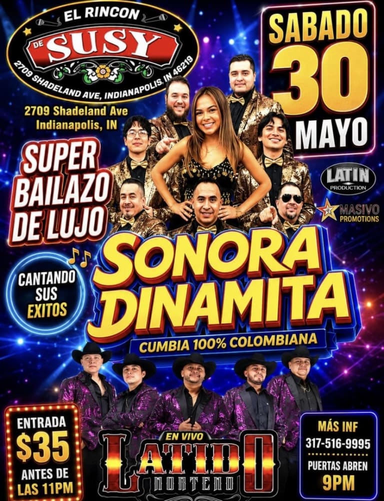 Event - LA SONORA DINAMITA & LATIDO NORTEÑO - Indianapolis, IN - Sat, May 30, 2026} | concert tickets
