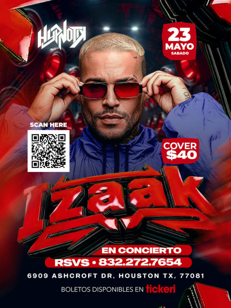 Event - Izzak En HOUSTON   - Houston, TX - sáb, 23 de mayo de 2026} | concert tickets