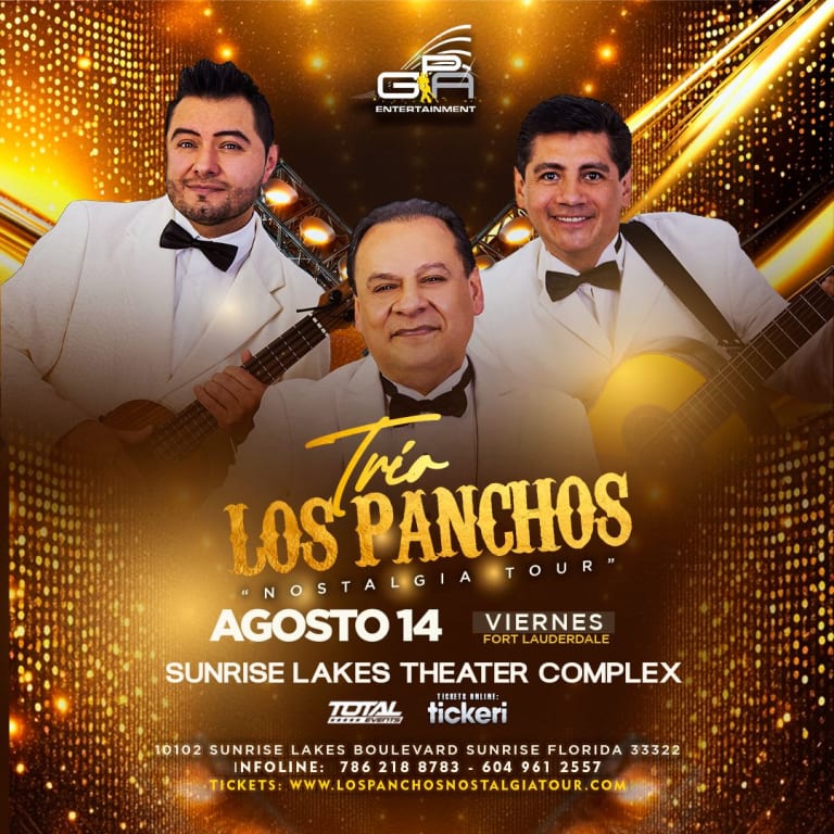 Event - Los Panchos en Sunrise - Sunrise, Florida - 14 de agosto de 2026 | concert tickets