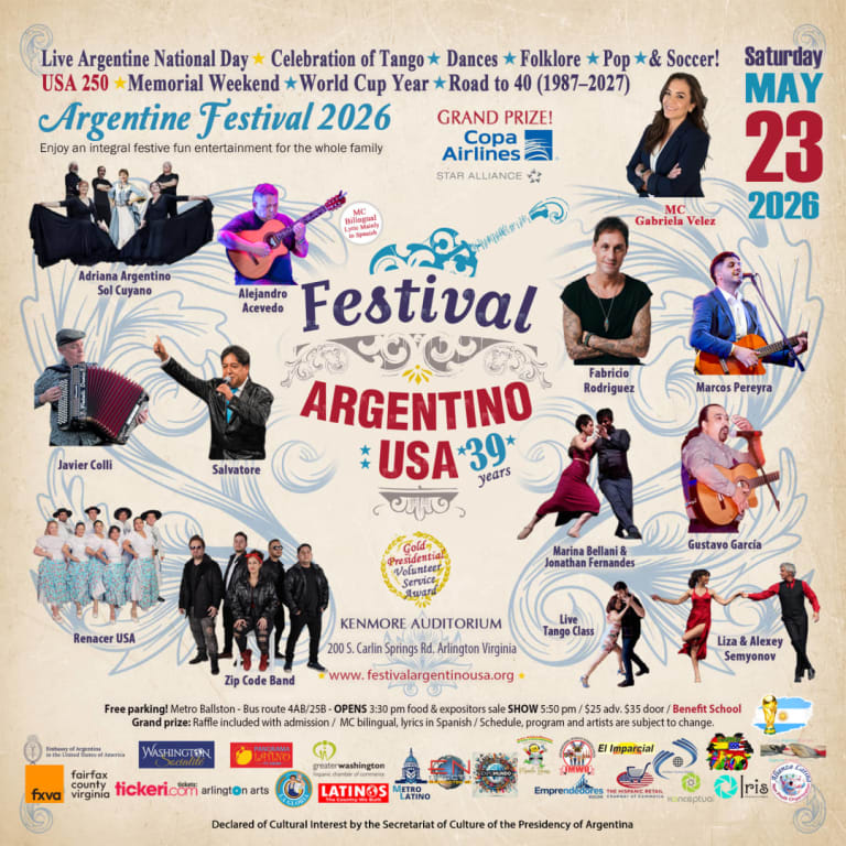 Event - 39 Festival Argentino 2026 - Arlington, VA - sáb, 23 de mayo de 2026} | concert tickets