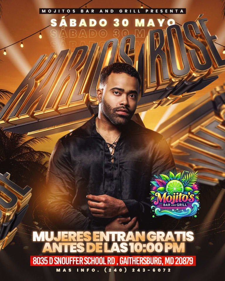 Event - Karlos Rose en Mojitos Bar and Grill - Gaithersburg, Maryland - May 30, 2026 | concert tickets