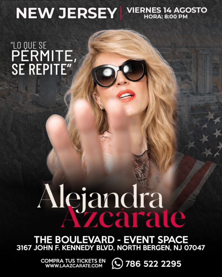 Event - Alejandra Azcarate " Lo Que Se Permite Se  Repite" New Jersey - North Bergen, NJ - Fri, August 14, 2026} | concert tickets