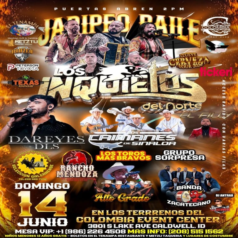 Event - Los Inquietos del Norte - Caldwell, ID - Sun, June 14, 2026} | concert tickets