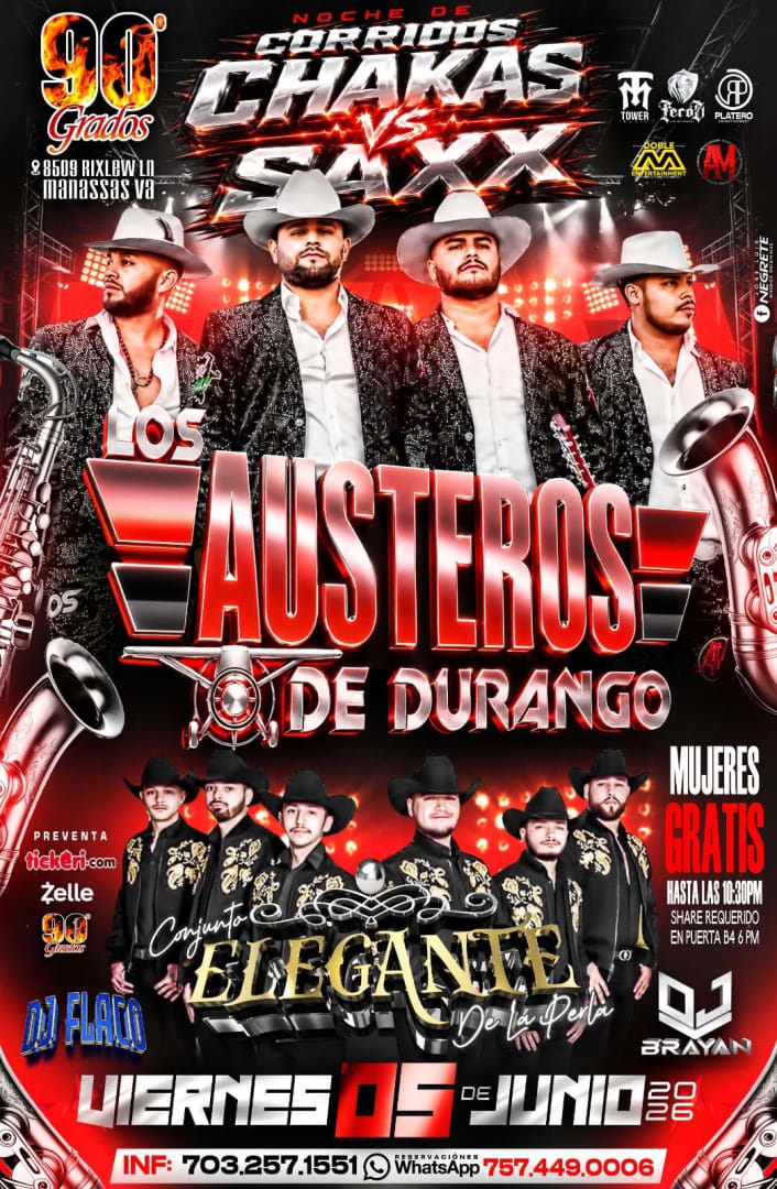 Event - CORRIDOS CHAKAS VS SAXX - Manassas, Virginia - June 5, 2026 | concert tickets