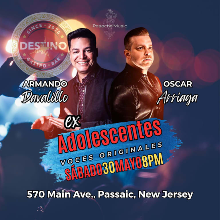 Event - EX ADOLESCENTES - Armando Davalillo y Oscar Arriaga en Rumba Concierto. - Passaic, NJ - sáb, 30 de mayo de 2026} | concert tickets