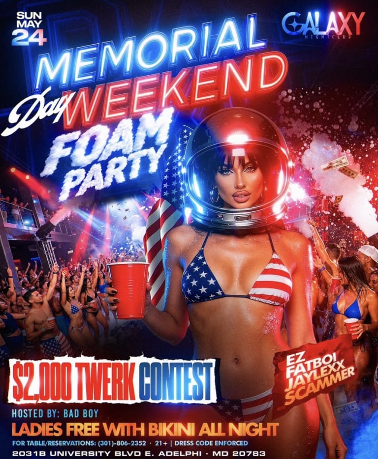 Event - MEMORIAL DAY FOAM PARTY! - Hyattsville, MD - dom, 24 de mayo de 2026} | concert tickets