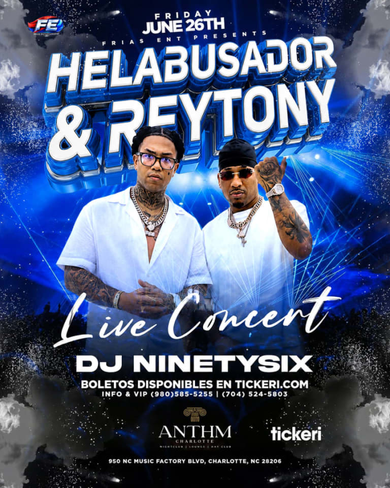 Event - Hellabusador y reytony - Charlotte, North Carolina - May 26, 2026 | concert tickets