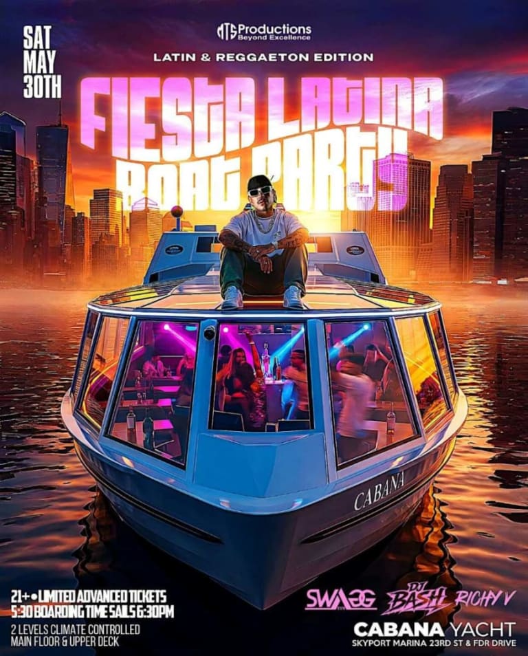 Event - Fiesta Latina Boat Party NYC – Latin & Reggaeton at Cabana Yacht - New York, New York - May 30, 2026 | concert tickets