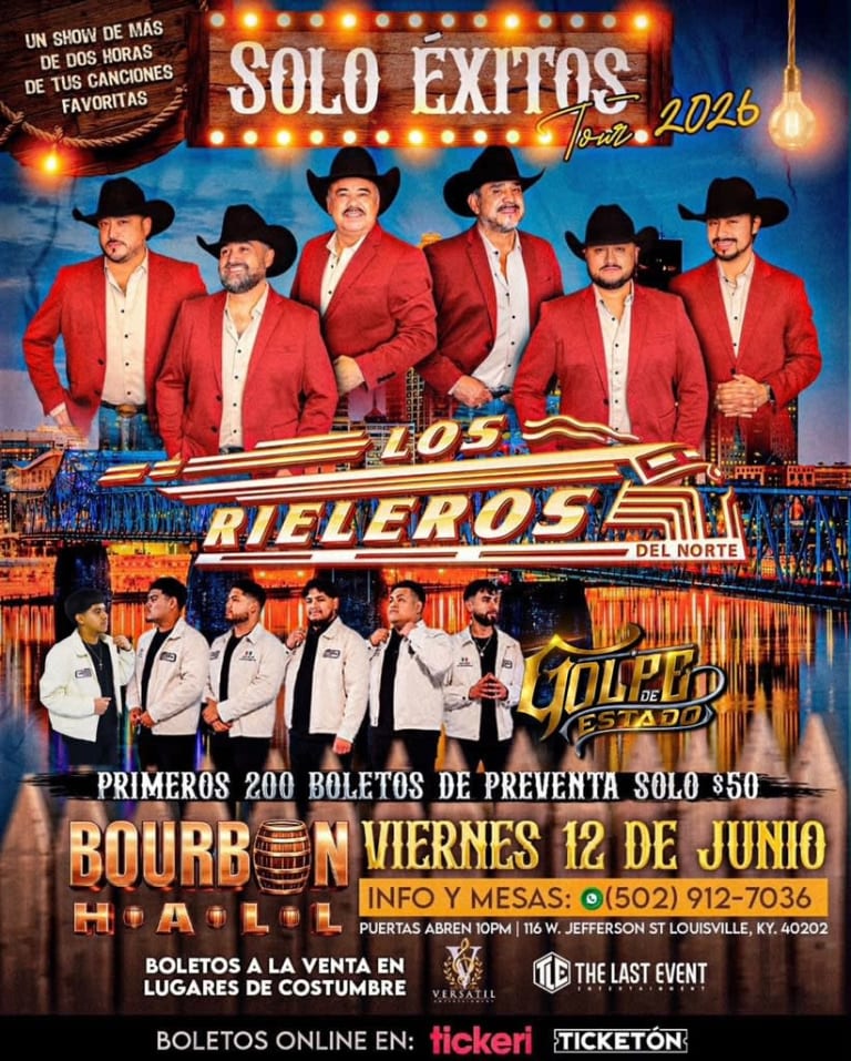 Event - Solo Exitos Tour 2026! Los Rieleros del Norte, Golde de Estado en KY - Louisville, Kentucky - June 12, 2026 | concert tickets