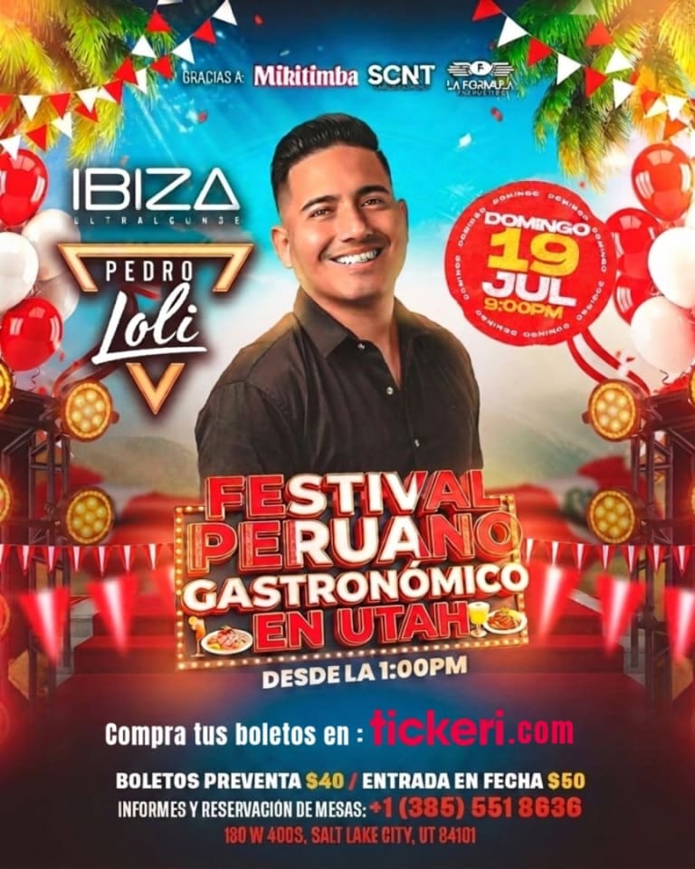 Event - Pedro loly en concierto - festival gastronomico en Utha - Salt Lake City, Utah - July 19, 2026 | concert tickets