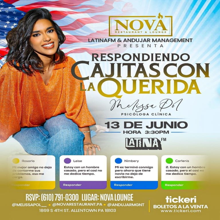 Event - Respondiendo Cajitas con La Querida Melissa Pol en Allentown - Allentown, Pennsylvania - June 13, 2026 | concert tickets