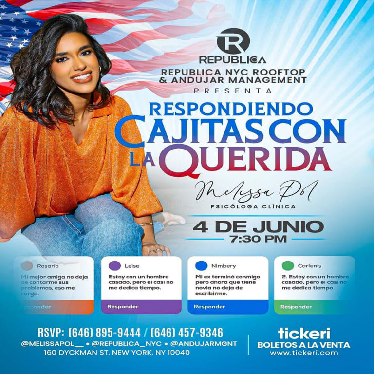 Event - Respondiendo Cajitas con La Querida Melissa Pol en New York - New York, New York - June 4, 2026 | concert tickets