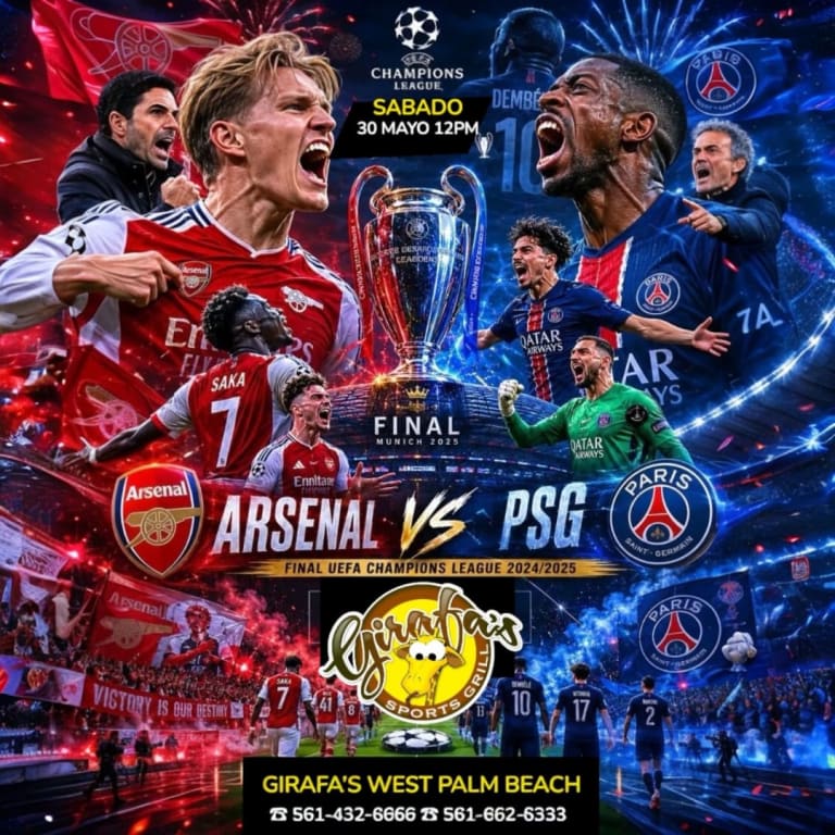 Event - UEFA CHAMPIONS LEAGUE FINAL: ARSENAL VS PSG WATCH PARTY  - West Palm Beach, Florida - May 30, 2026 | concert tickets