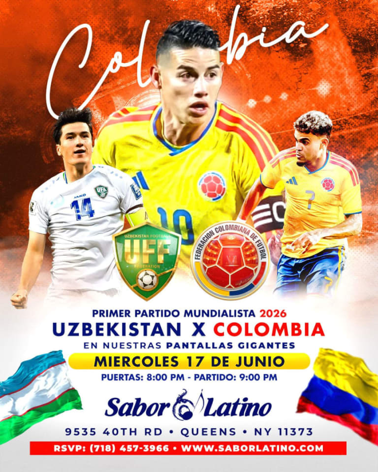 Event - UZBEKISTAN VS COLOMBIA | Sabor Latino - Queens, New York - June 17, 2026 | concert tickets