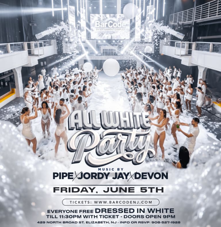 Event - All White Party @ BARCODE - Elizabeth, New Jersey - June 5, 2026 | concert tickets