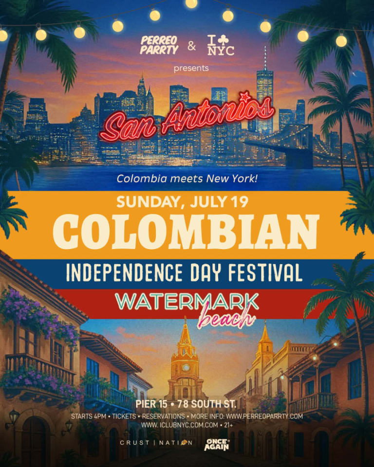 Event - San Antonios Colombian Independence Festival at Watermark Beach NYC - New York, NY - dom, 19 de julio de 2026} | concert tickets