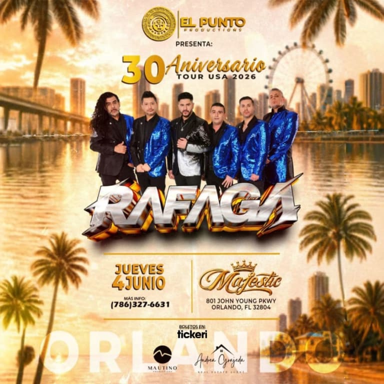 Event - RAFAGA EN ORLANDO – TOUR 30 ANIVERSARIO 🔥 - Orlando, FL - jue, 4 de junio de 2026} | concert tickets