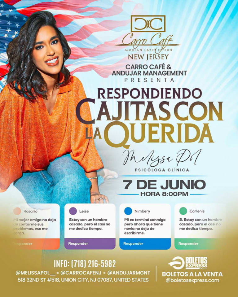 Event - Respondiendo Cajitas con La Querida Melissa Pol en New Jersey - Union City, New Jersey - June 7, 2026 | concert tickets