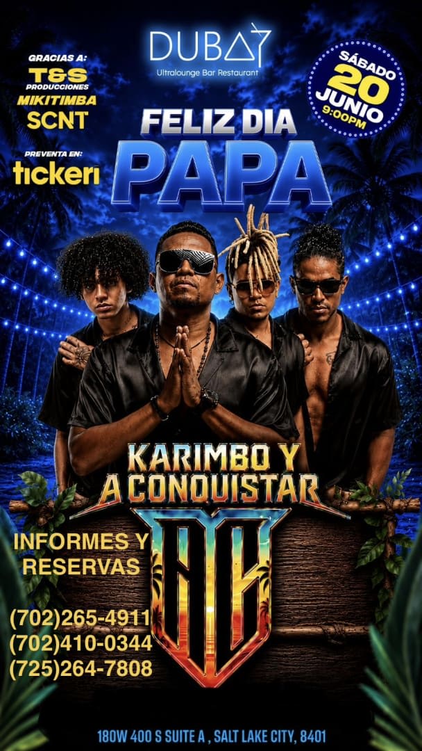 Event - Karimbo y aconquistar  - Salt Lake City, Utah - June 20, 2026 | concert tickets