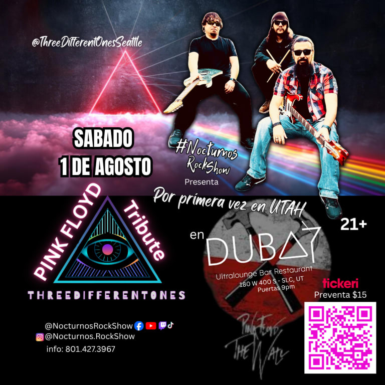 Event - PINK FLOYD Tribute "ThreeDifferentOnes" from Seattle! en Utah por primera vez! - Salt Lake City, Utah - August 1, 2026 | concert tickets