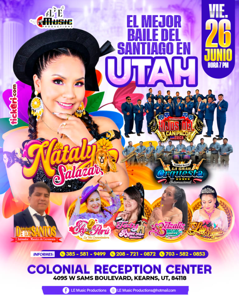 Event - NATALY SALAZAR en UTAH - Kearns, Utah - June 26, 2026 | concert tickets