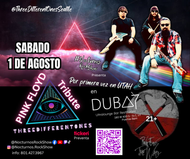 Event - PINK FLOYD Tribute "ThreeDifferentOnes" from Seattle! en Utah por primera vez! - Salt Lake City, UT - Sat, August 1, 2026} | concert tickets