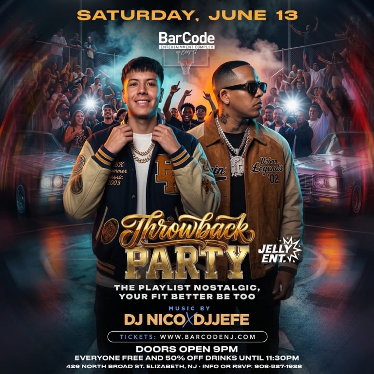 Event - Throwback Party (Early 2000's) @ BarCode - Elizabeth, New Jersey - June 13, 2026 | concert tickets