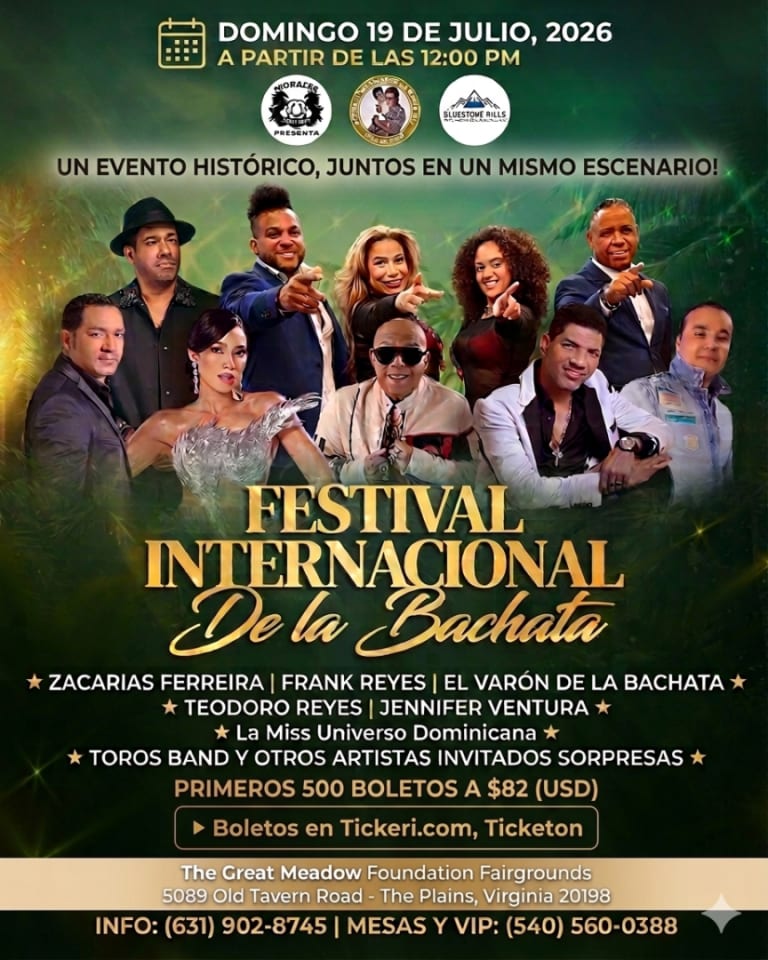 Event - Festival Internacional de La BACHATA  - The Plains, Virginia - July 19, 2026 | concert tickets