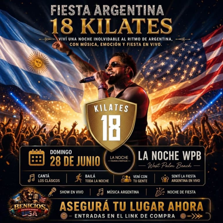 Event - 18 kilates en West palm Beach - West Palm Beach, Florida - June 28, 2026 | concert tickets