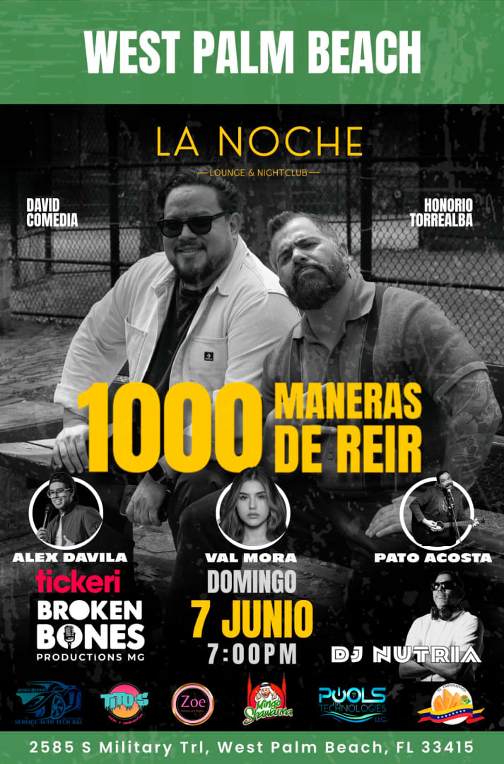 Event - 1000 MANERAS DE REIR DAVID COMEDIA & HONORIO TORREALBA - West Palm Beach, Florida - June 7, 2026 | concert tickets
