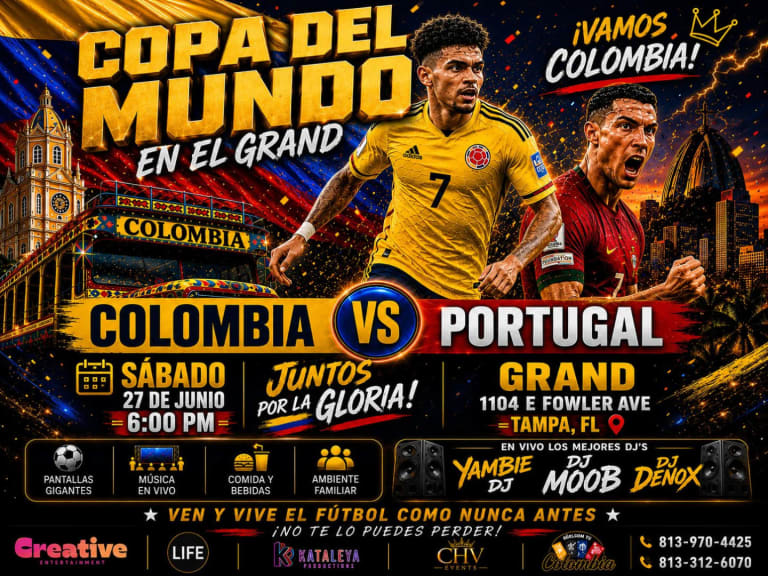 Event - COLOMBIA vs PORTUGAL en Tampa - Watch Party Mundial 2026 en Pantalla Grande". - Tampa, Florida - June 27, 2026 | concert tickets