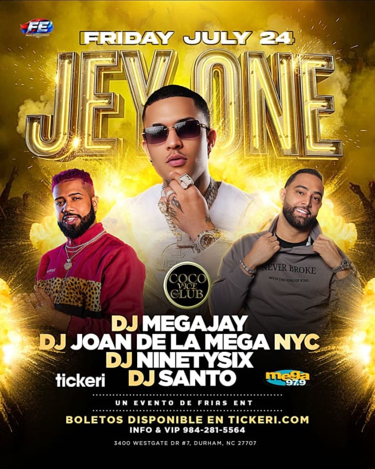 Event - JEY ONE- Durham - Durham, North Carolina - 24 de julio de 2026 | concert tickets