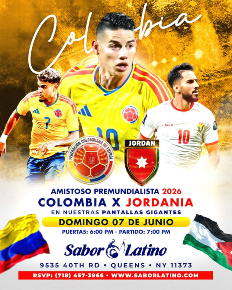 Event - Colombia vs Jordania | Sabor Latino - Queens, NY - dom, 7 de junio de 2026} | concert tickets
