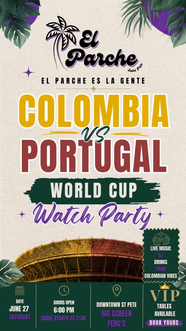 Event - Colombia Vs Portugal - El Parche St Pete  - St. Petersburg, Florida - June 27, 2026 | concert tickets