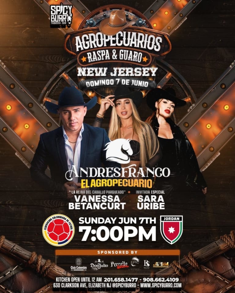 Event - Agropecuarios Raspa y Guaro con Andres  Franco en Concierto “ Elizabeth, NJ  - Elizabeth, NJ - dom, 7 de junio de 2026} | concert tickets