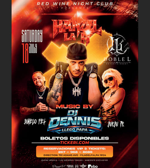 Event - Hanzel La H en Concierto - Philadelphia  - Philadelphia, Pennsylvania - July 18, 2026 | concert tickets