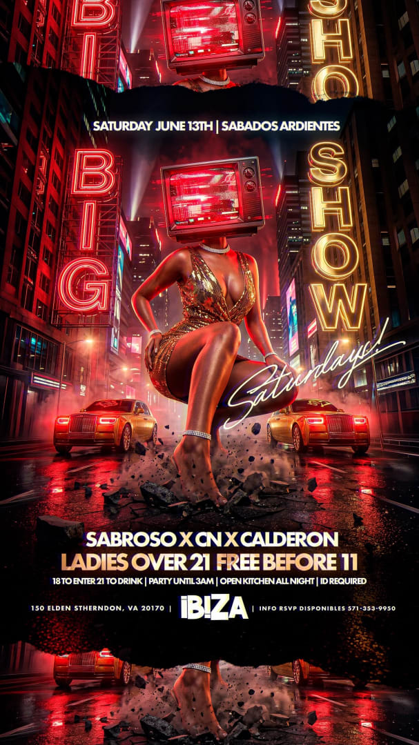 Event - Big show Saturdays in Ibiza de Herndon  - Herndon, Virginia - June 13, 2026 | concert tickets
