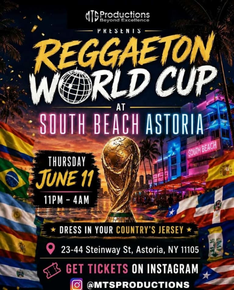 Event - Reggaeton World Cup at South Beach Astoria NYC – Thursday, June 11 - Astoria, New York - June 11, 2026 | concert tickets