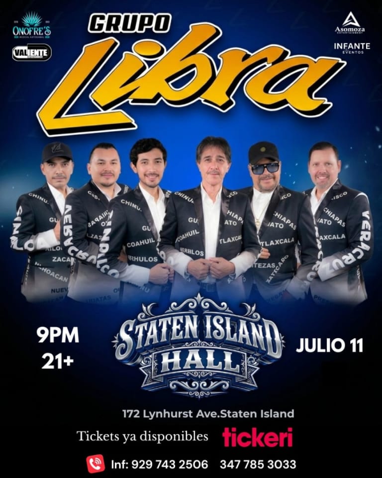 Event - GRUPO LIBRA EN STATEN ISLAND  - Staten Island, NY - Sat, July 11, 2026} | concert tickets