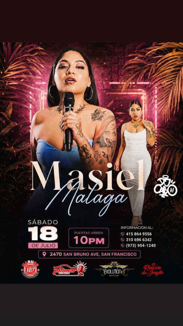 Event - Masiel Malaga en San Francisco - San Francisco, California - July 18, 2026 | concert tickets