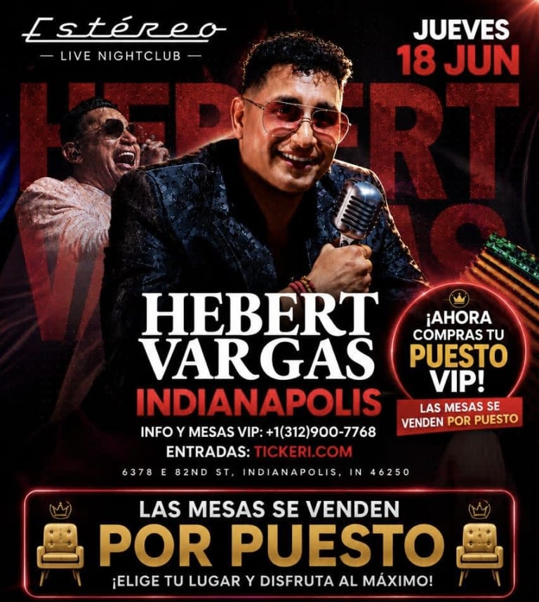 Event - Hebert Vargas en Indianapolis - Indianapolis, IN - Thu, June 18, 2026} | concert tickets
