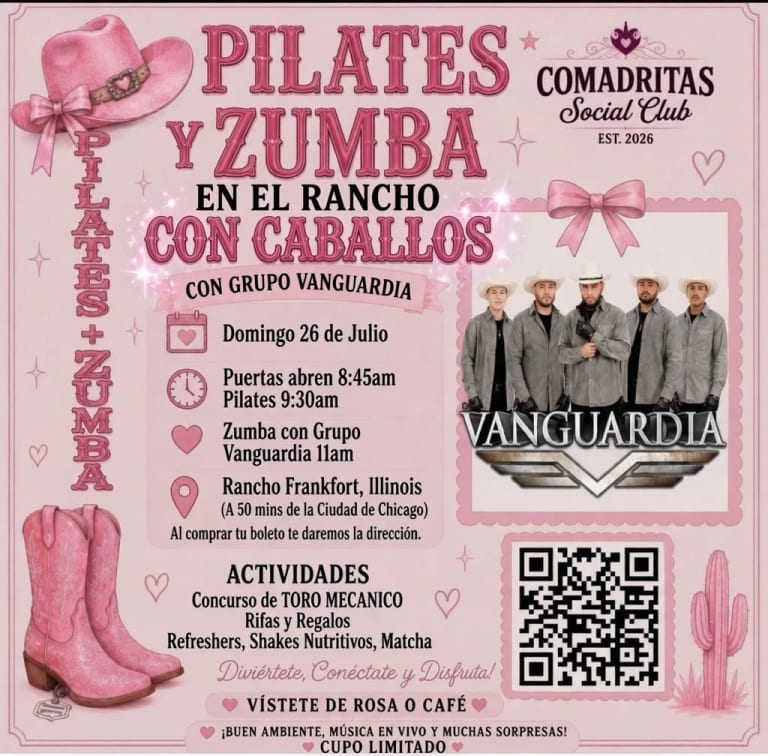 Event - PILATES Y ZUMBA EN EL RANCHO CON CABALLOS Y GRUPO VANGUARDIA - Frankfort, Illinois - July 26, 2026 | concert tickets