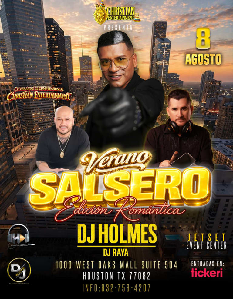 Event - DJ HOLMES VERANO SALSERO  - Houston, Texas - August 8, 2026 | concert tickets