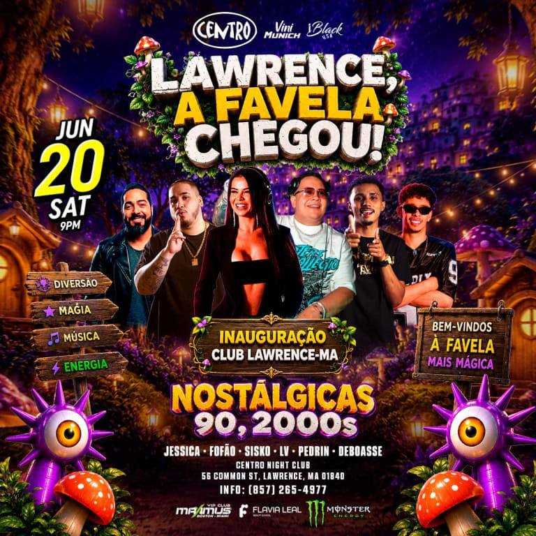 Event - Favela Encantada Lawrence | June 20 @ Centro Night Club - Lawrence, Massachusetts - June 20, 2026 | concert tickets
