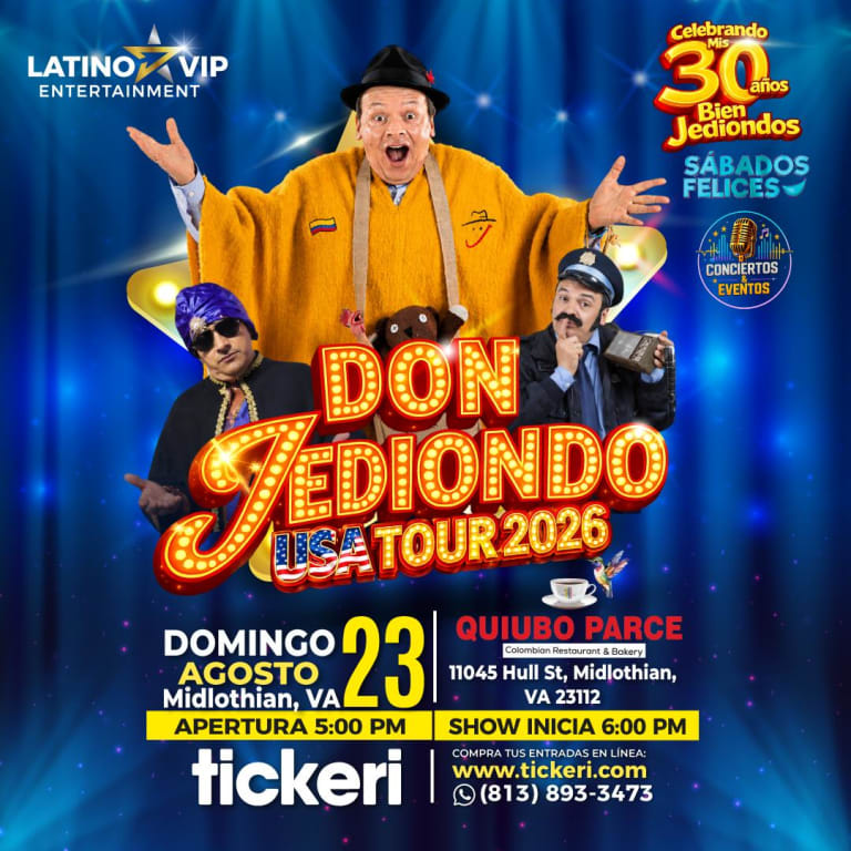 Event - DON JEDIONDO "GIRA USA 2026" - Midlothian, Virginia - August 23, 2026 | concert tickets