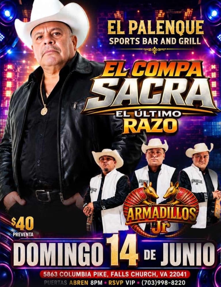 Event - EL COMPA SACRA EL ÚLTIMO RAZO Y LOS ARMADILLOS JR !!! - Falls Church, Virginia - June 14, 2026 | concert tickets