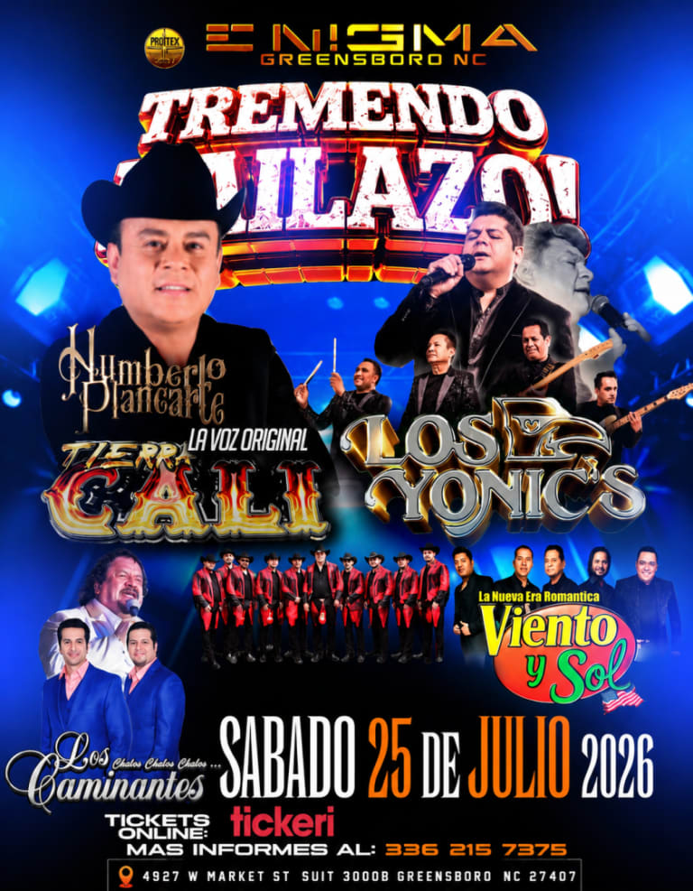 Event - HUMBERTO PLANCARTE, LOS YONIC ́S Y MAS  - Greensboro, NC - sáb, 25 de julio de 2026} | concert tickets