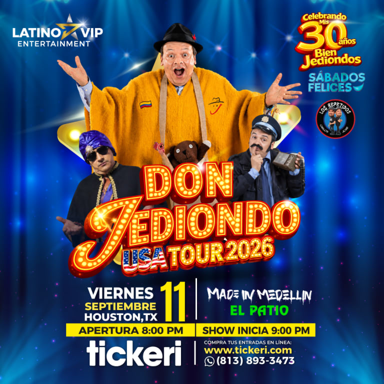 Event - DON JEDIONDO "GIRA USA 2026" - Katy, Texas - September 11, 2026 | concert tickets
